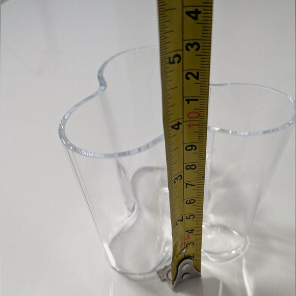 Iittala Alvar Aalto Glass Vase Color Clear 4.5 x 3.5 x 4, Great Condition - Picture 8 of 10